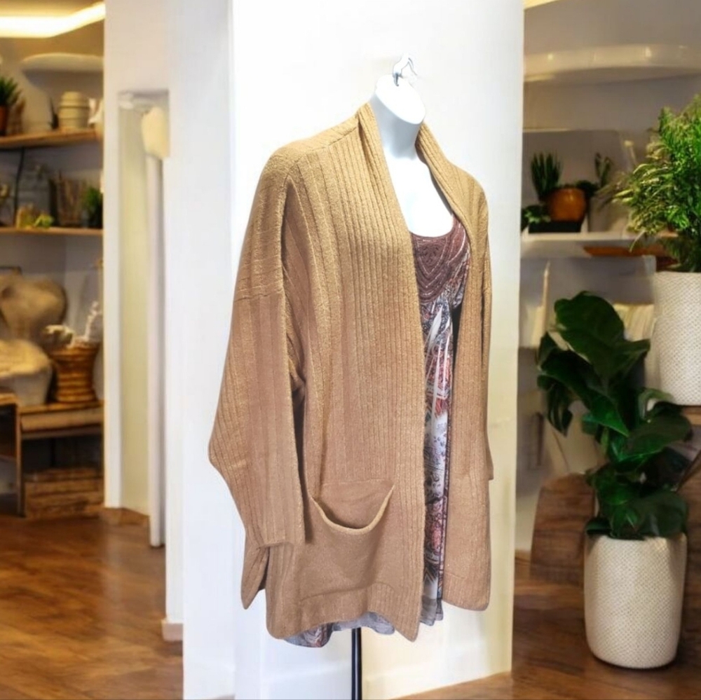 Topshop Mustard Yellow long sleeve open Duster Cardigan size 12